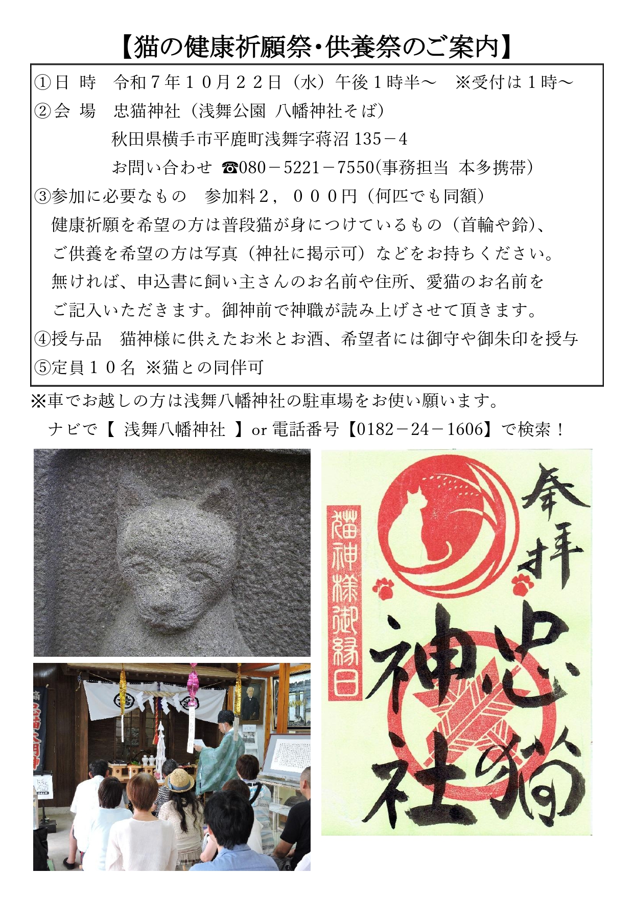 猫のしあわせ祈願祭告知